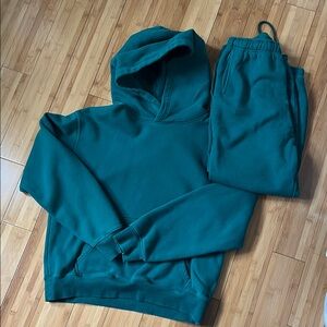 TNA Teal Hoodie and Sweatpants Set